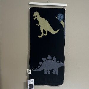 NWT Tommy Bahama Reversible Blue Knit Dinosaur Blanket